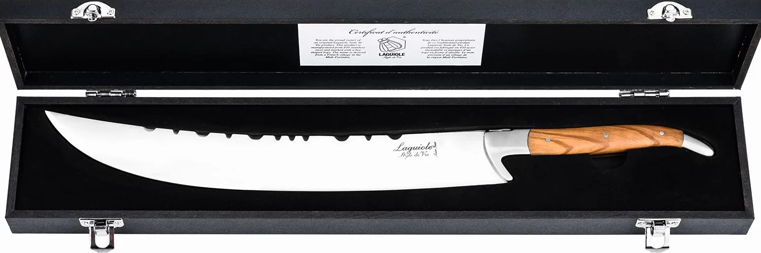 Laguiole Style de Vie Champagnersäbel Luxury Line, Olivenholz