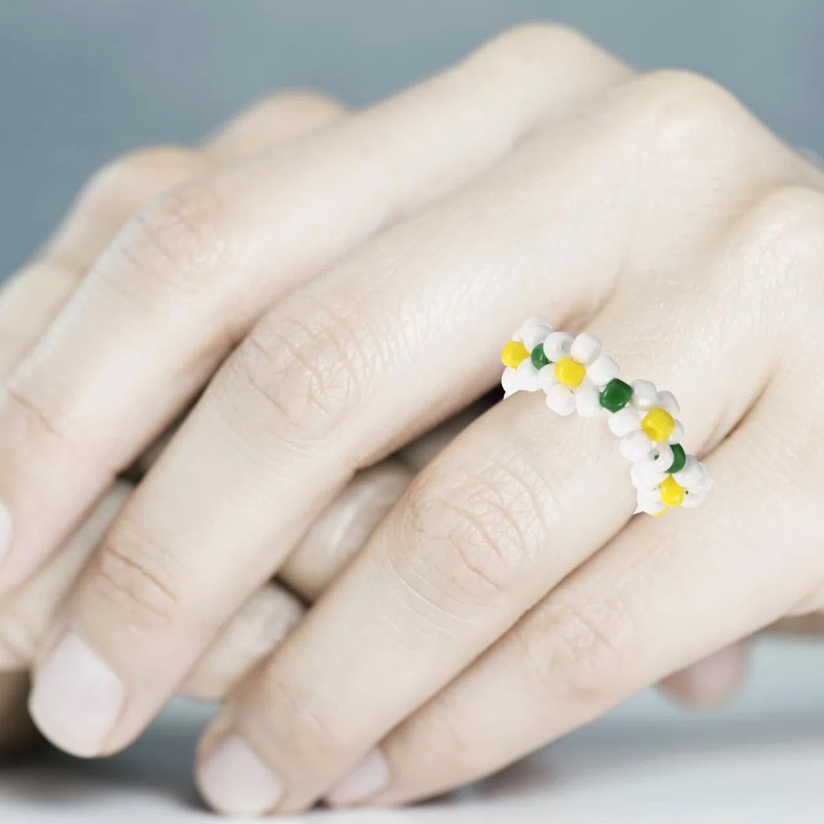 VALICLUD 5 Stück Damen-Blumenringe Mit Perlen Kreative Verstellbare Böhmische Schmuckringe Für Party Hochzeit Und Junggesellinnenabschied