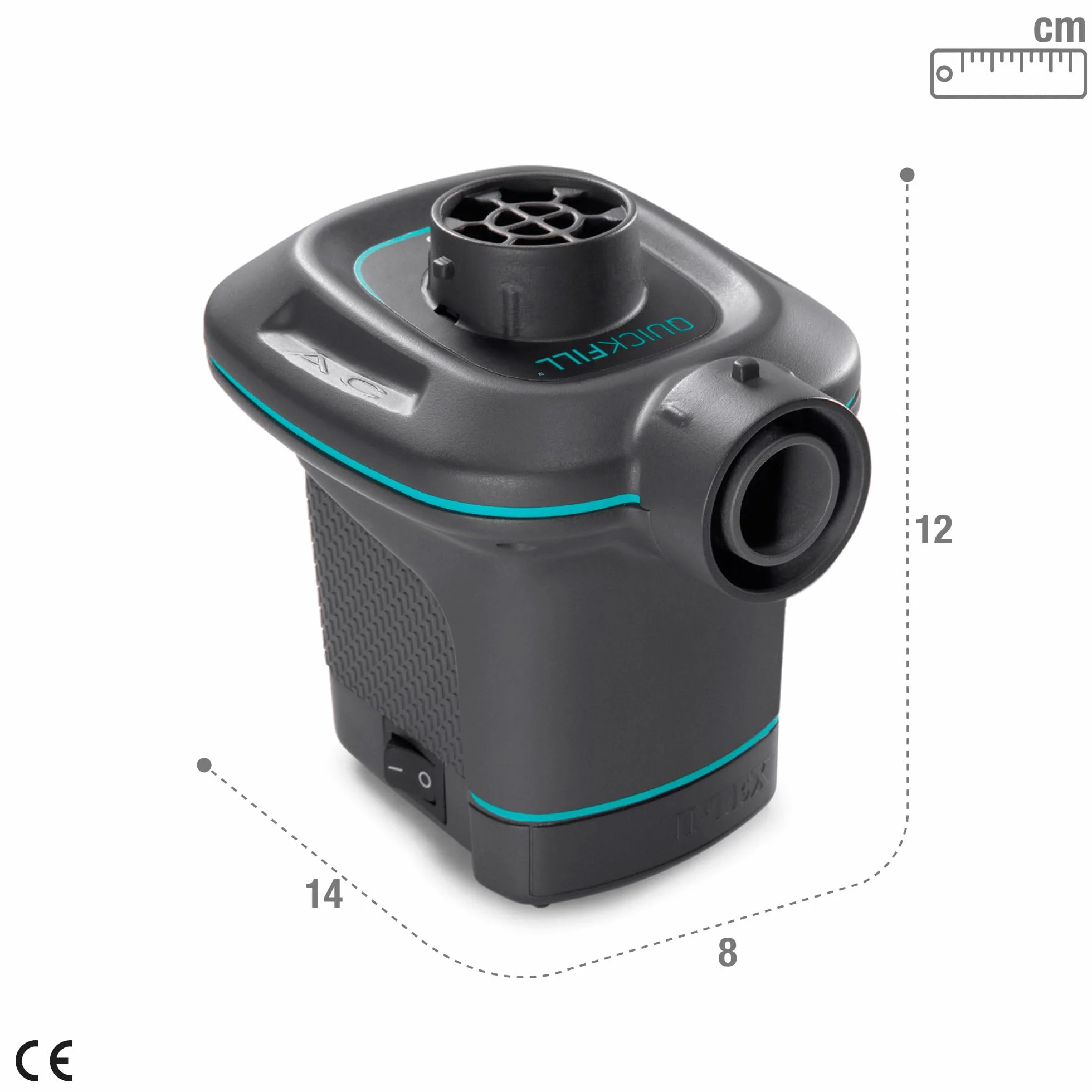 Intex Volt Quick-Fill Ac Electric Pump 68605 Schwarz