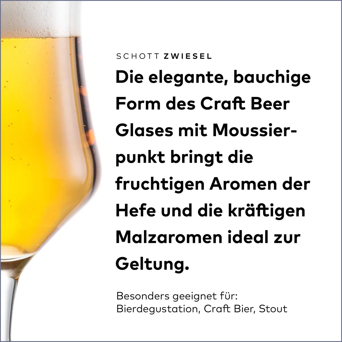SCHOTT ZWIESEL Universalglas Beer Basic 0,3 (4er-Set), klassisches Bierglas für Craft Beer, spülmaschinenfeste Tritan-Kristallgläser, Made in Germany (Art.-Nr. 130013), Kristall
