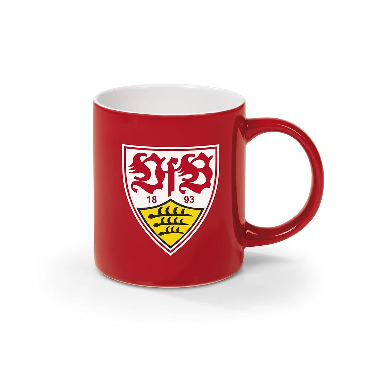VfB Stuttgart Stuttgart Kaffeebecher - 350 ml | 350 ml Fassungsvermögen | Spülmaschinen- und mikrowellengeeignet | [rot/weiß mit Logo]