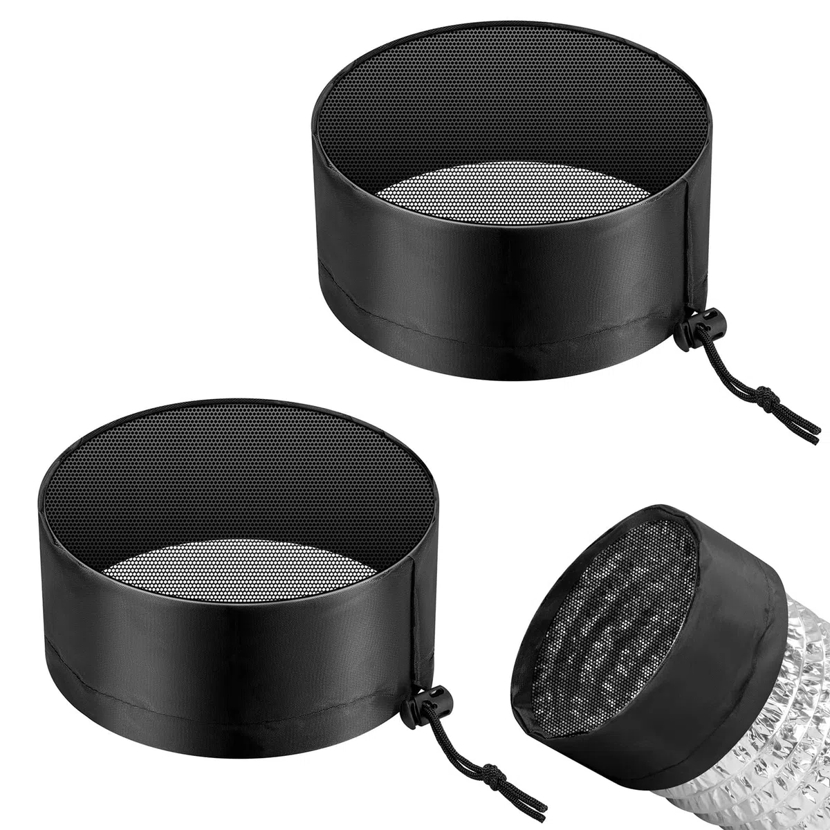 VIVOSUN Set mit 2 Belüftungsabdeckungen für Wachstumszelte von 10,2 cm/15,2 cm/20,3 cm mit elastischem Band und fester Schlaufe für die Belüftung von Wachstumszelten