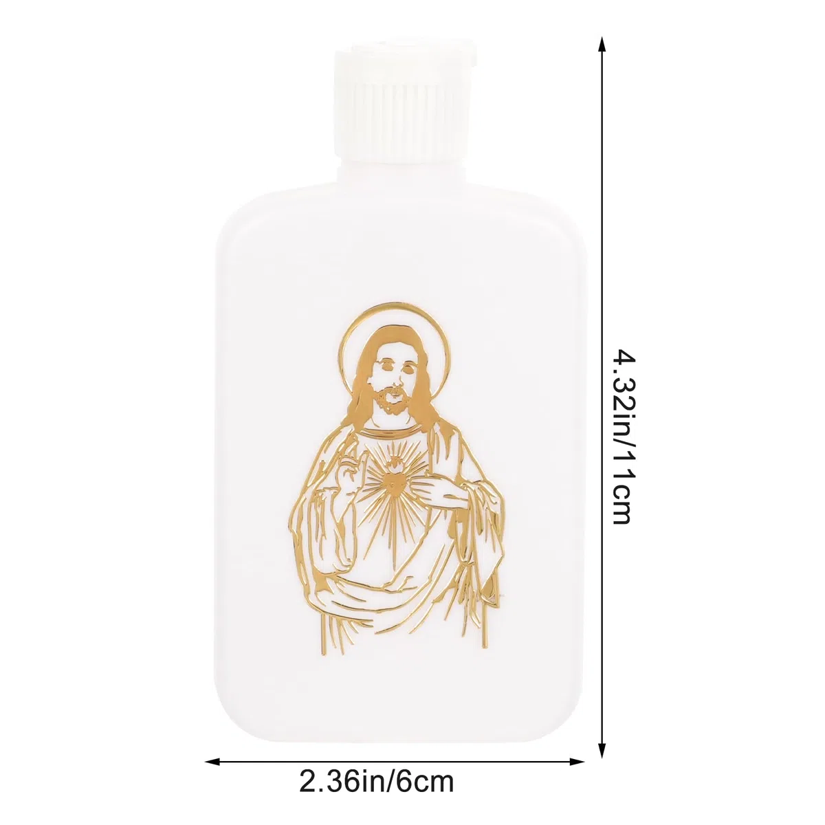 Angoily 2 Stücke Taufe Weihwasser Flasche Fläschchen 100ml Kreuz Holy Water Bottle Kleine Weihwasserflaschen Kunststoffflaschen zum Befüllen für Gäste Paten Kinder Halloween Taufgeschenke