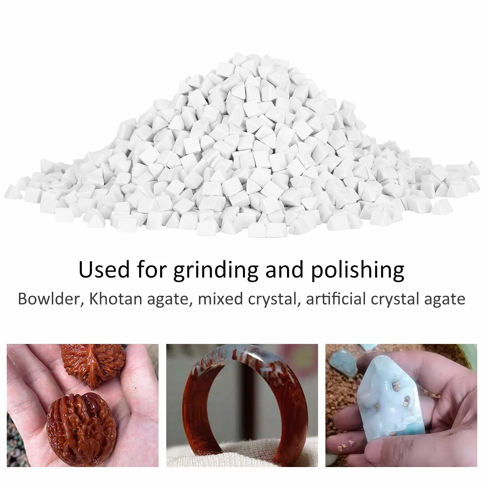 Keramik Füllmedien 4 mm 500 g Pellets Trommelnde Dreieck Polierkeramik Wiederverwendbare Zylindrische Keramikpellets für Rock Tumbler Stone Polisher