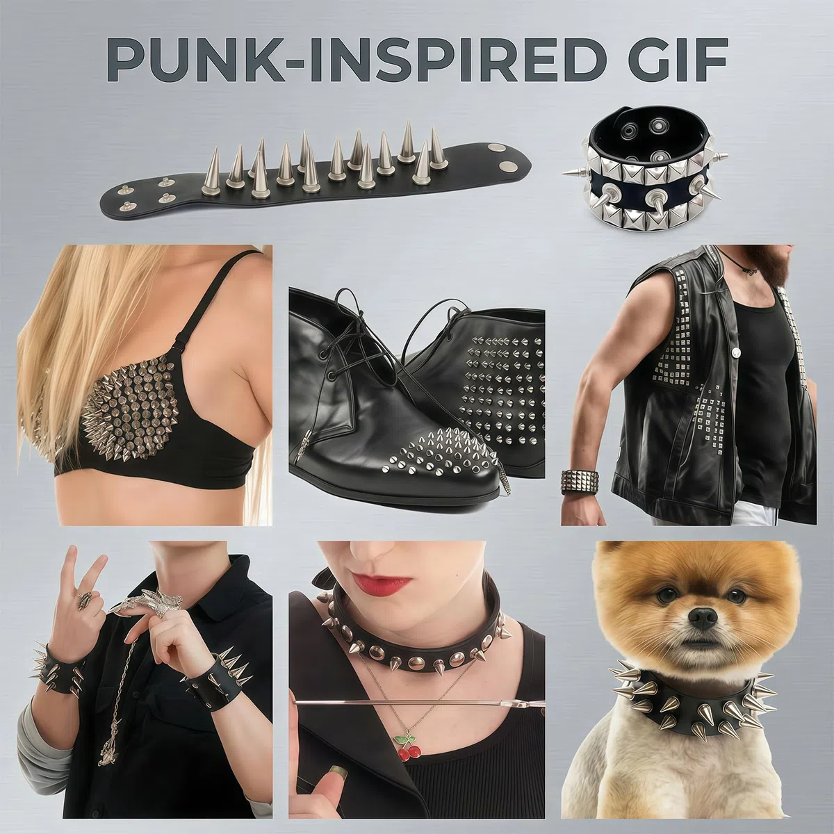 Spikes Nieten Studs 600 Teiliges Set Für Designer Bastler Punk Fans Musiker Cosplayer Für Lederjacken Gürtel Taschen Festival Outfit Konzert Zubehör Silber