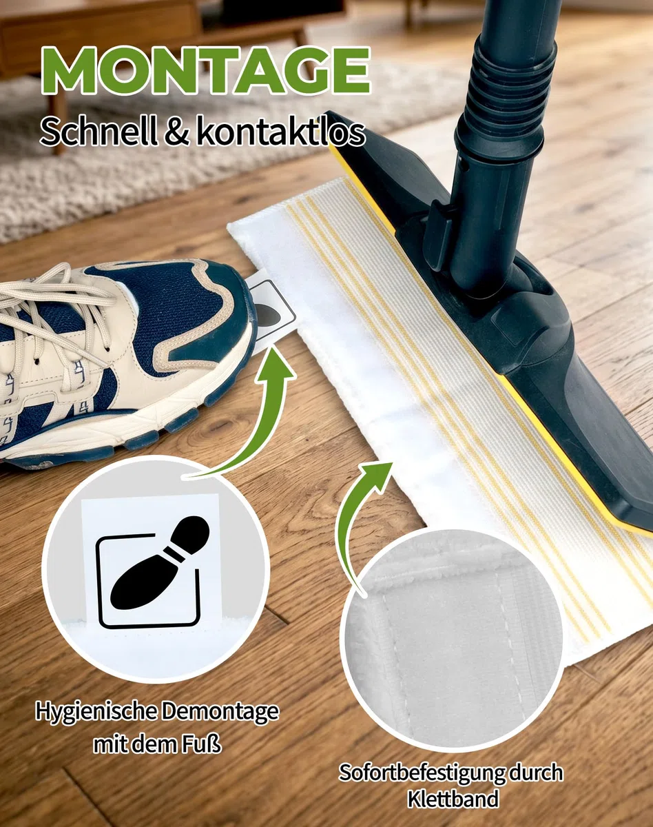7er Zubehör für Kärcher Dampfreiniger Bodentücher für Karcher SC1 SC2 SC3 SC4 SC5 Easyfix Tücher 5er Bodentücher 2er Bezüge
