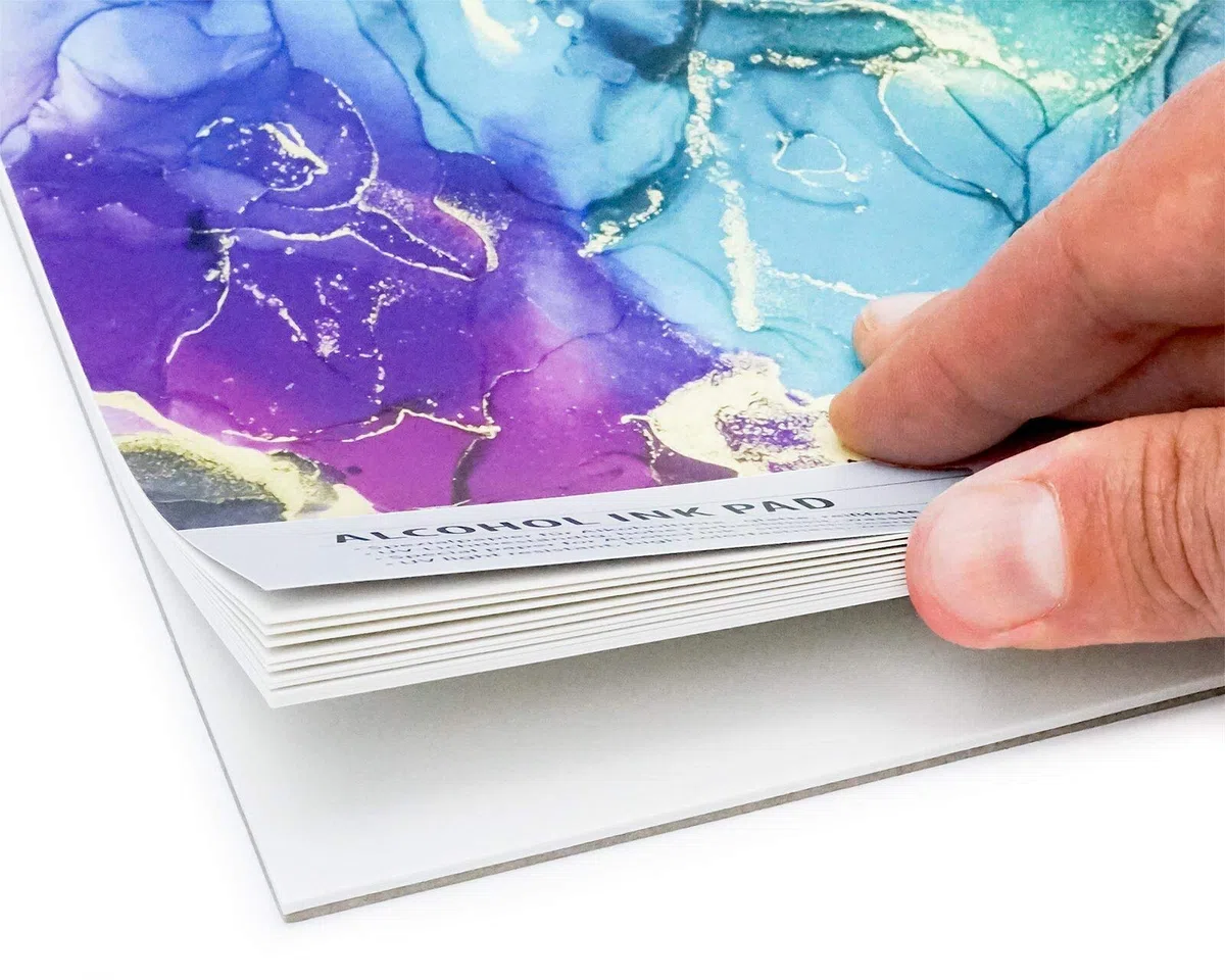 ARTSERVICE-TUBE Alcohol Ink Block, Alkohol-Tinte Papier, Bogenware, 525g/m² (17x 24 cm Block)