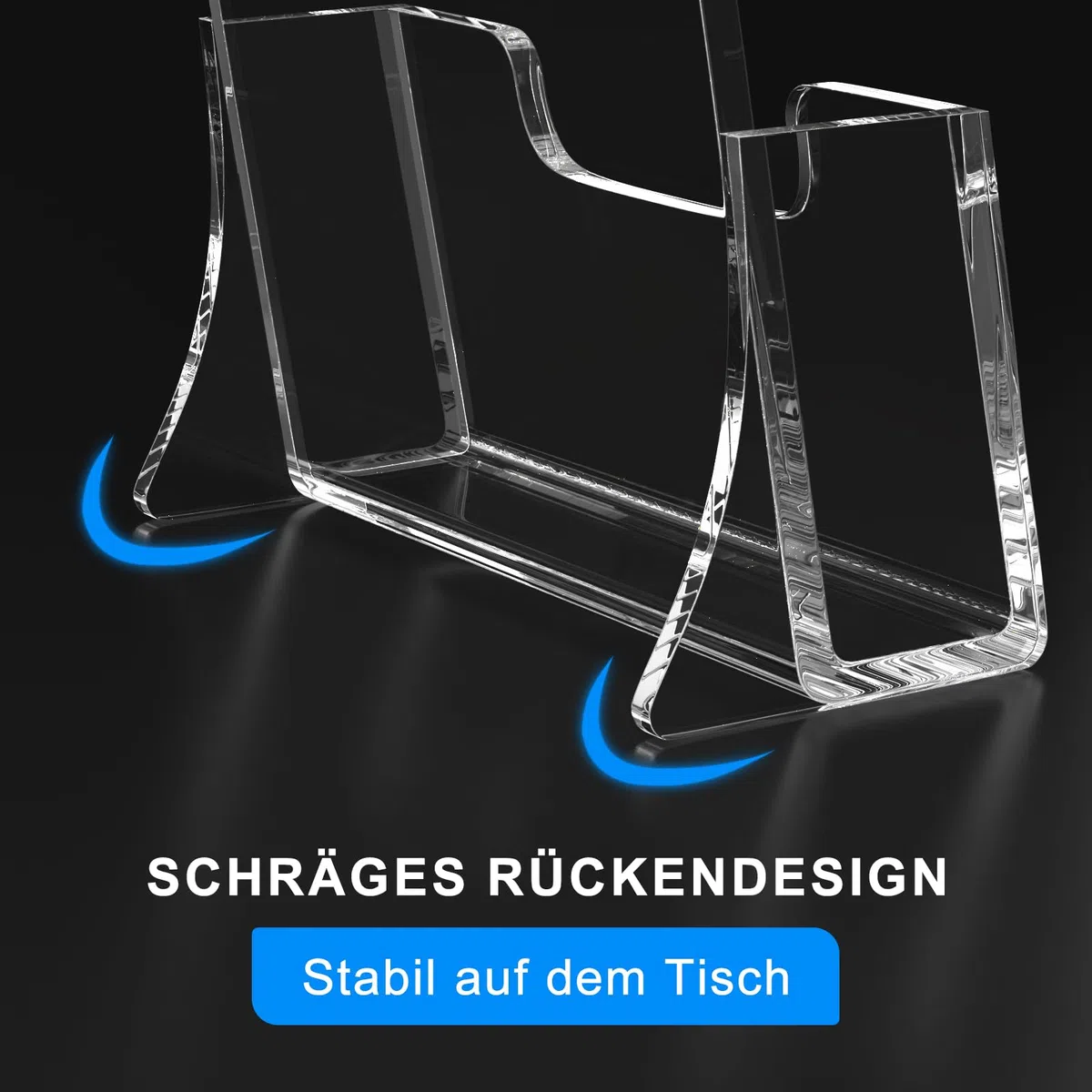 AITEE DIN A5 Tisch-Prospektständer: 2 Stück Acryl Transparenter Flyerständer Freistehende Prospekthalter für Counter Büro Restaurant Rezeption