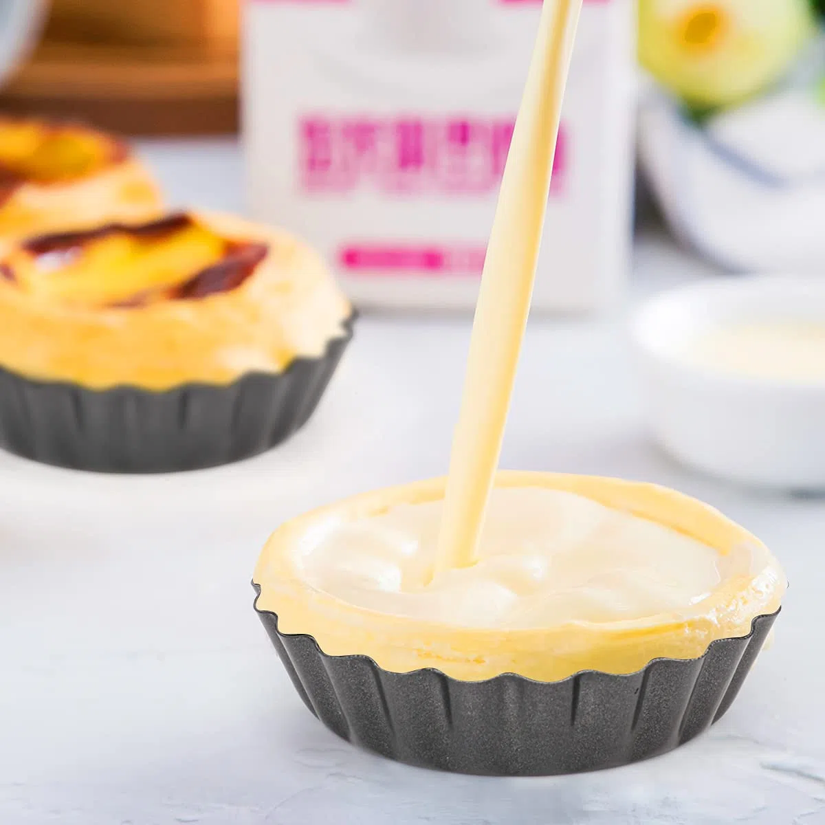 12 Stück Tarteform mit Hebeboden, Törtchenform 8 cm / 3 Zoll, Antihaftbeschichtung Mini Quicheform, Tartelette Förmchen für das Backen zu Hause, Backwerkzeug