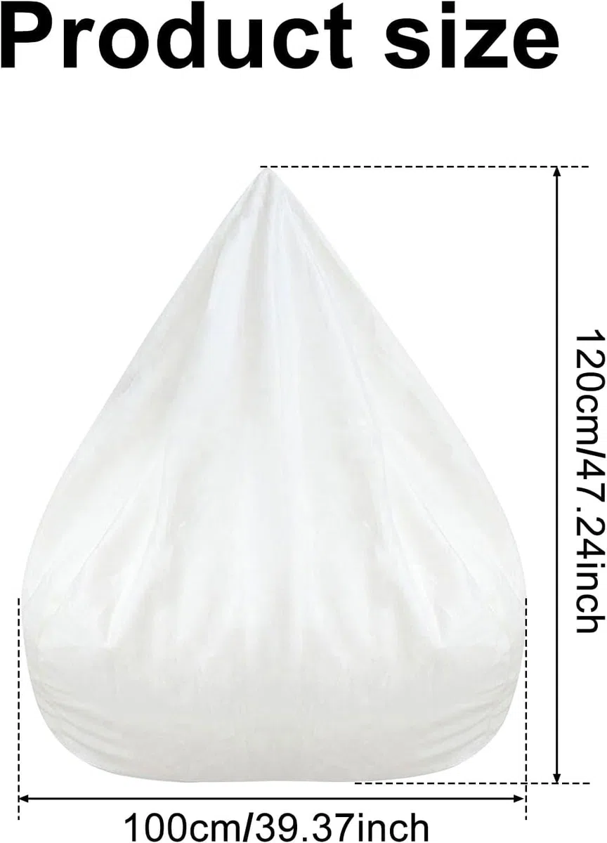 Innenbezug für Sitzsack Sitzsackbezug Ohne Füllung Bezug Für Sitz Lazy Sofa Faules Sofa Mit Reißverschluss Einfache Reinigung Sitzsackhülle Ersatzbezug Keine Füllung (100 * 120CM 2PCS)