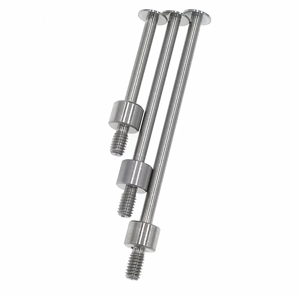 SUXING Messeinsätze für Messuhren, Durchmesser 5 mm,Dicke 0.4mm, Gewinde M2.5, plan