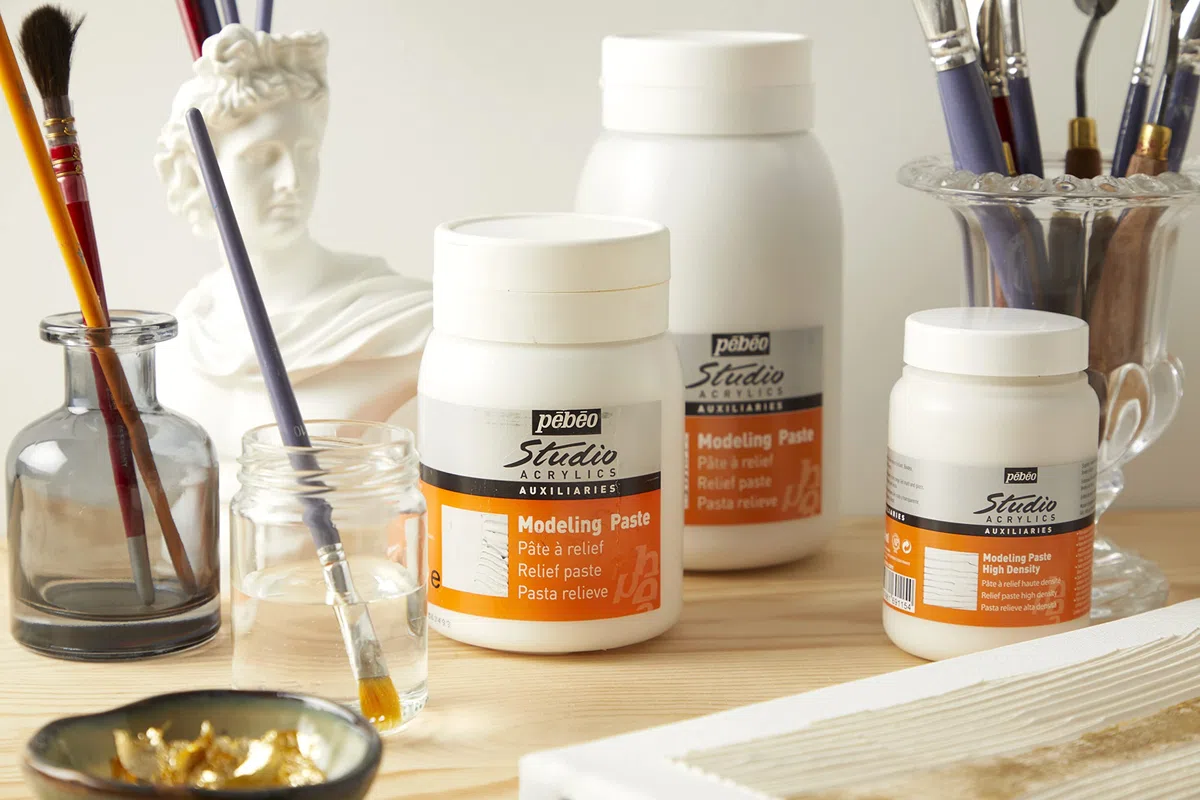 Pébéo - Studio Acrylics - Relief Paste - Gebrauchsfertige Paste - Ideal für die Erstellung von Reliefs und Impastos - Reißt nicht nach dem Trocknen - 500 ml