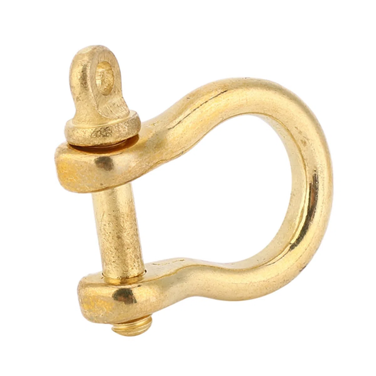 Yctze Anker Shackle, Reines Messing U-Type Fob Schlüsselring Haken Goldene Verbindungsschnalle 10mm - Bow Shackle, Messing Shackle, U Shackle