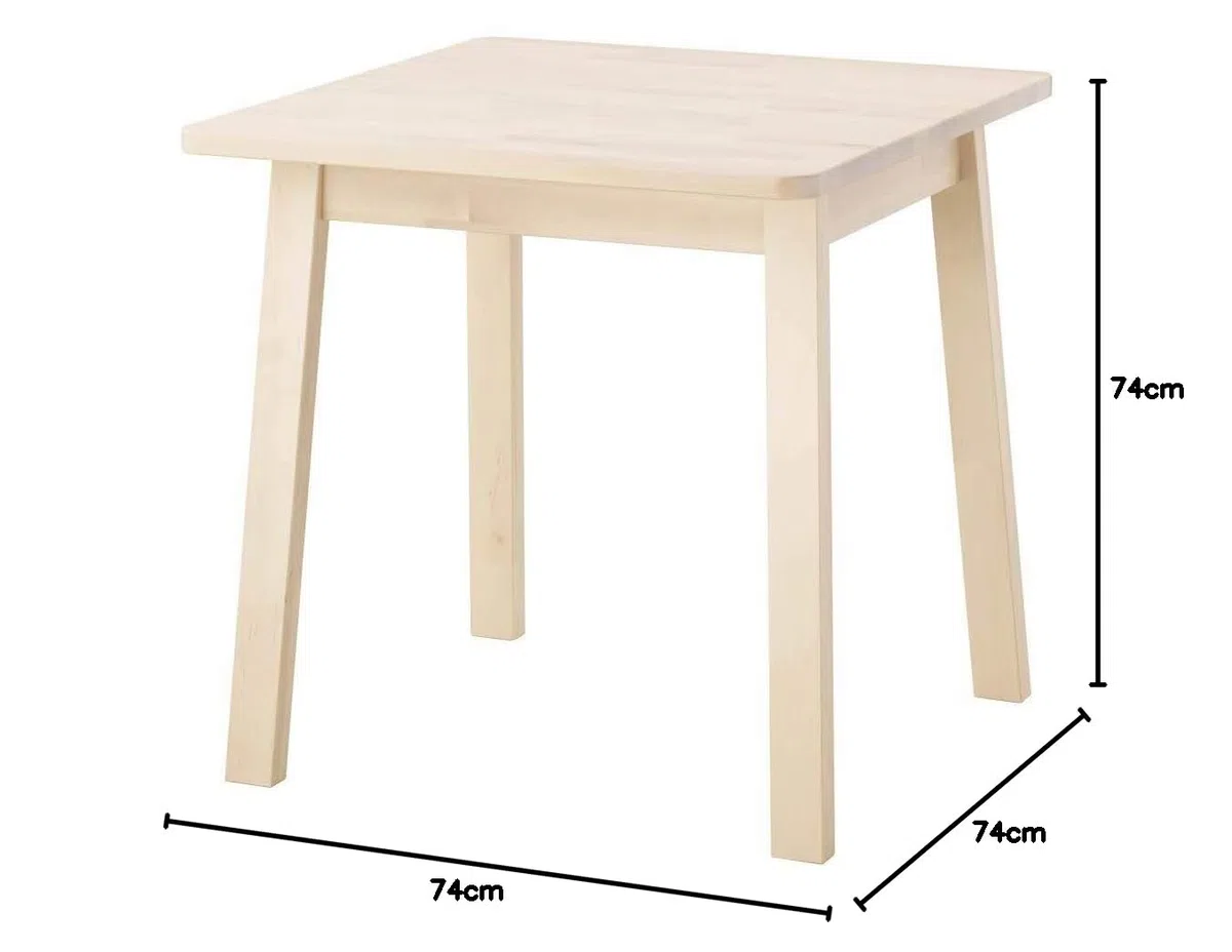 NORRAKER Tisch Birke 74x74cm