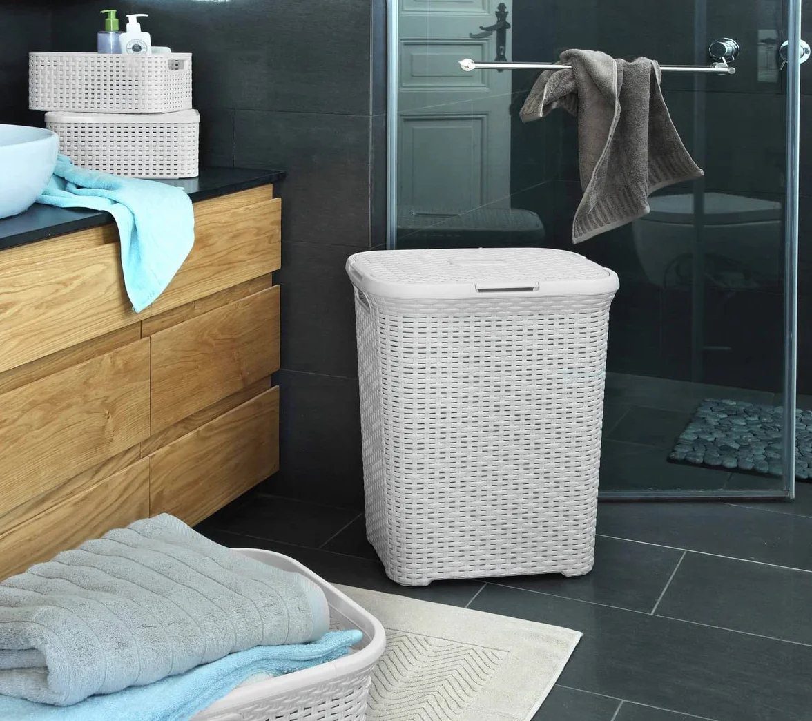 Curver 70788501 Wäschebox, 60 L, Creme