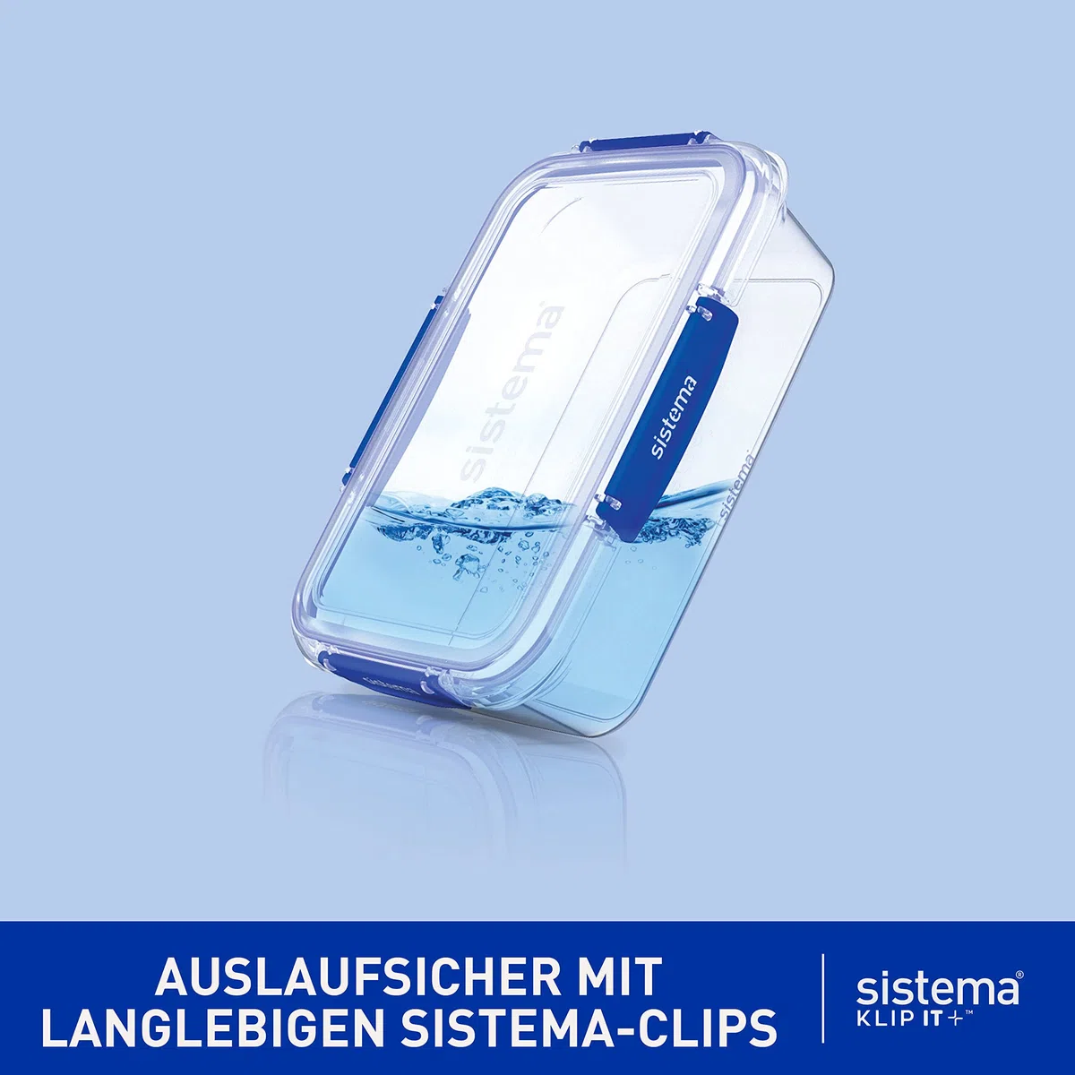 Sistema KLIP IT PLUS Frischhaltedosen Set | 2,2 l | auslaufsichere, stapelbare und luftdichte Vorratsdosen mit Deckel | geeignet für Kühl-/Gefrierschrank | Brotdose schule | 3 Stück