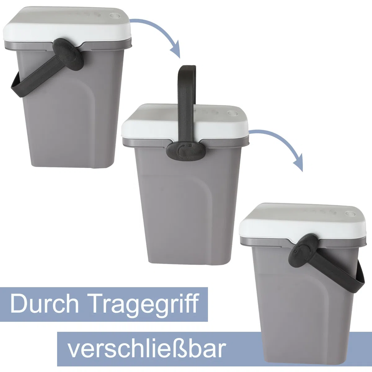 Windeleimer Geruchsdicht 7 Liter Gelb Küche Verschließbar, Bio Mülleimer Klein, Komposteimer, Eimer mit Deckel, Abfalleimer, Trash Bin, Biomüll, Kleiner Mülleimer mit Deckel