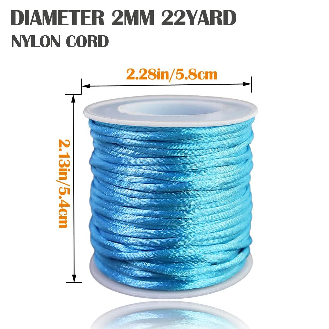 Ewpart 12 Rollen 2mm Nylon Schnur für Armbänder Nylonschnur für Armbänder, Schmuck, Rattail Satin Schnur für Kumihimo, Perlen, Lanyard, Halskette, Schlüsselanhänger, Makrame, Flechten Seidenseil