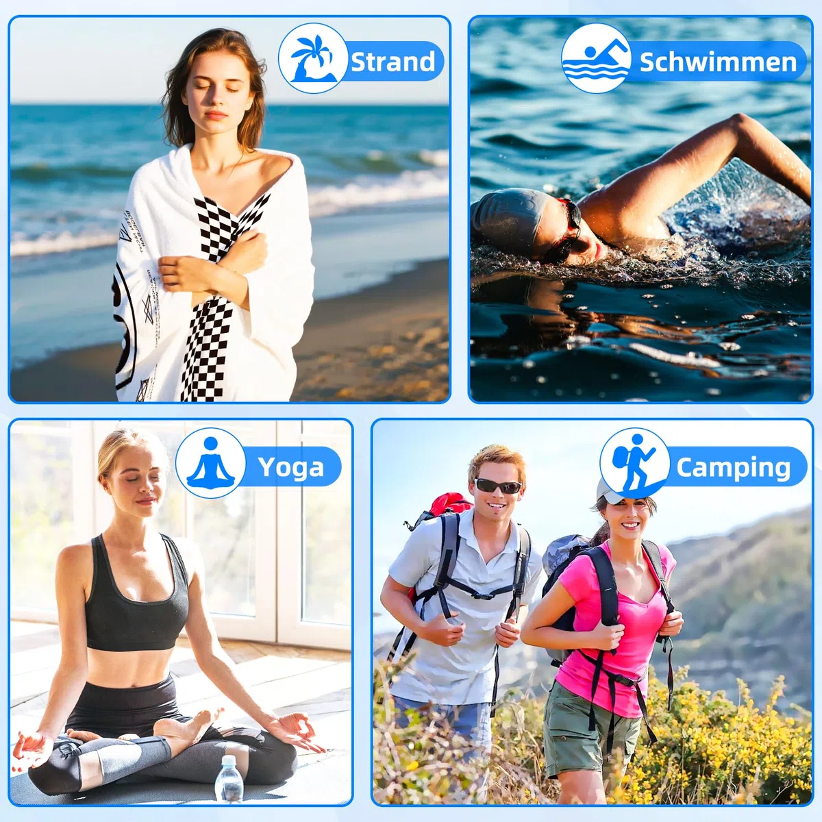 Giftota Lustige Geschenk 30 Geburtstag Männer Frauen - 160 x 80 cm Mikrofaser Strandtuch & Badetuch mit Geburtstagskarte 30, Strandhandtuch Schnelltrocknend - Schonend Behandeln 30