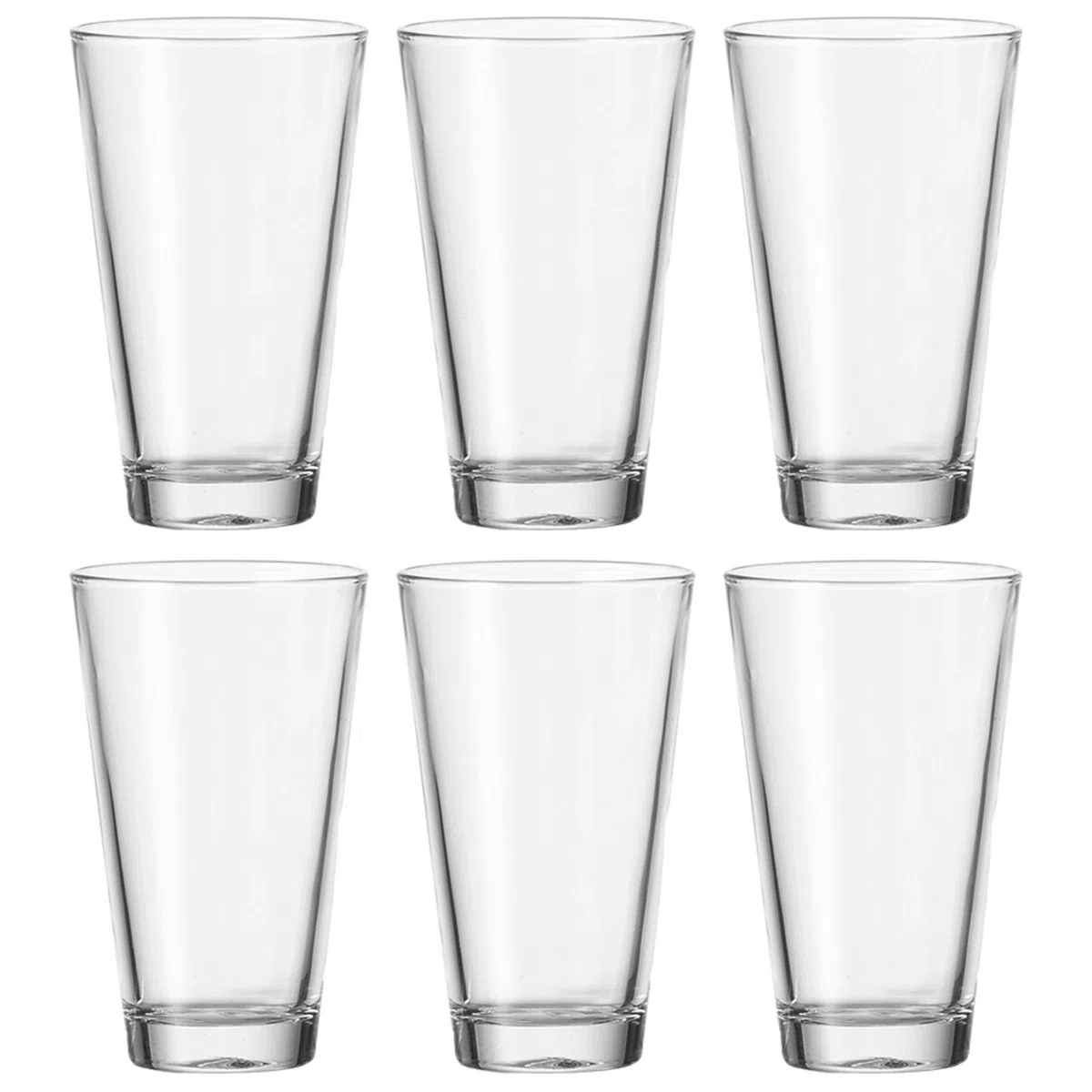 Leonardo Ciao Trink-Gläser, 6er Set, spülmaschinengeeignete Wasser-Becher aus Glas, Saft-Gläser, Getränke-Set, 300 ml, 012674