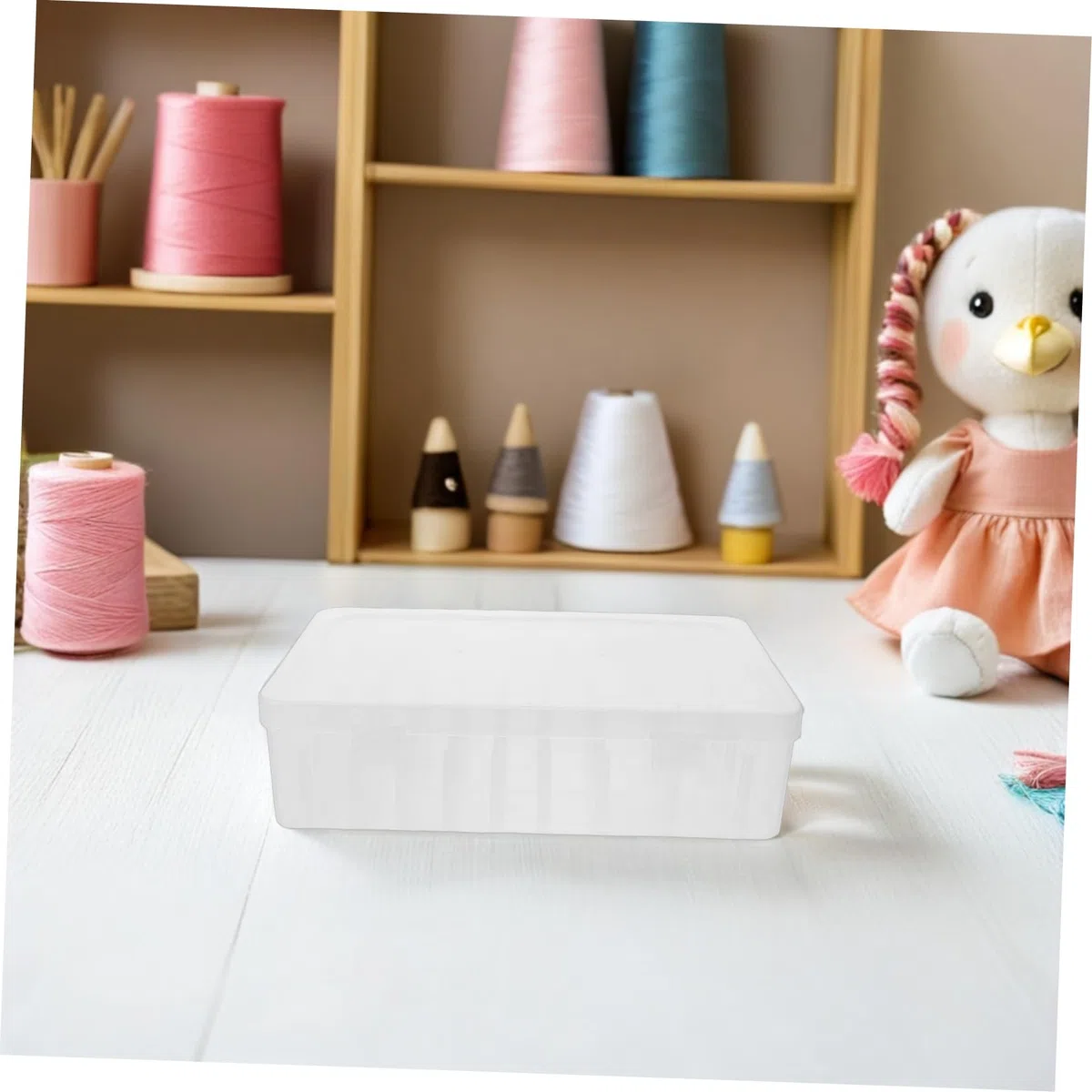 3 Stück Nähgarn Organizer Transparent Nähgarnbox für 42 Spulen mit Großem Fassungsvermögen Tragbare Aufbewahrung für Stickerei und Selbstgemacht Nähzubehör Zuhause