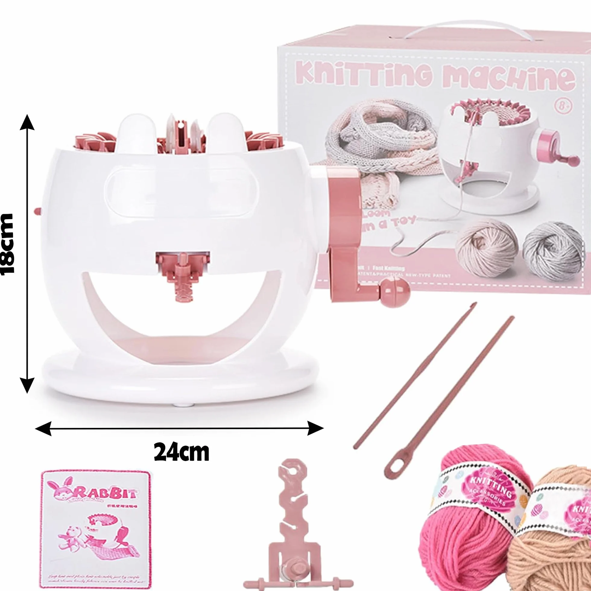 FGXY Strickmaschine, 22 Nadeln Intelligentes Webwebstuhl Webrahmen für Kinder Erwachsene DIY-Dualmodus strickmaschine für Socke, Mütze und Schal, Webrahmen für Kinder Erwachsene.