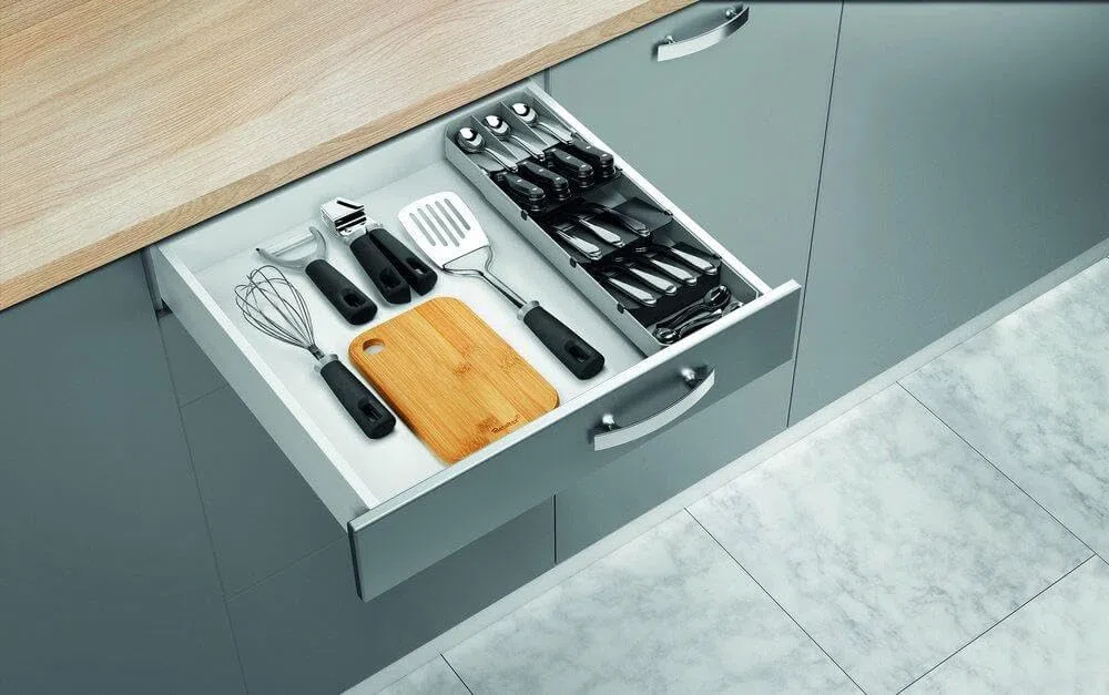 Metaltex 363220000 Cutlery Rack 40-49 cm Grey/Black