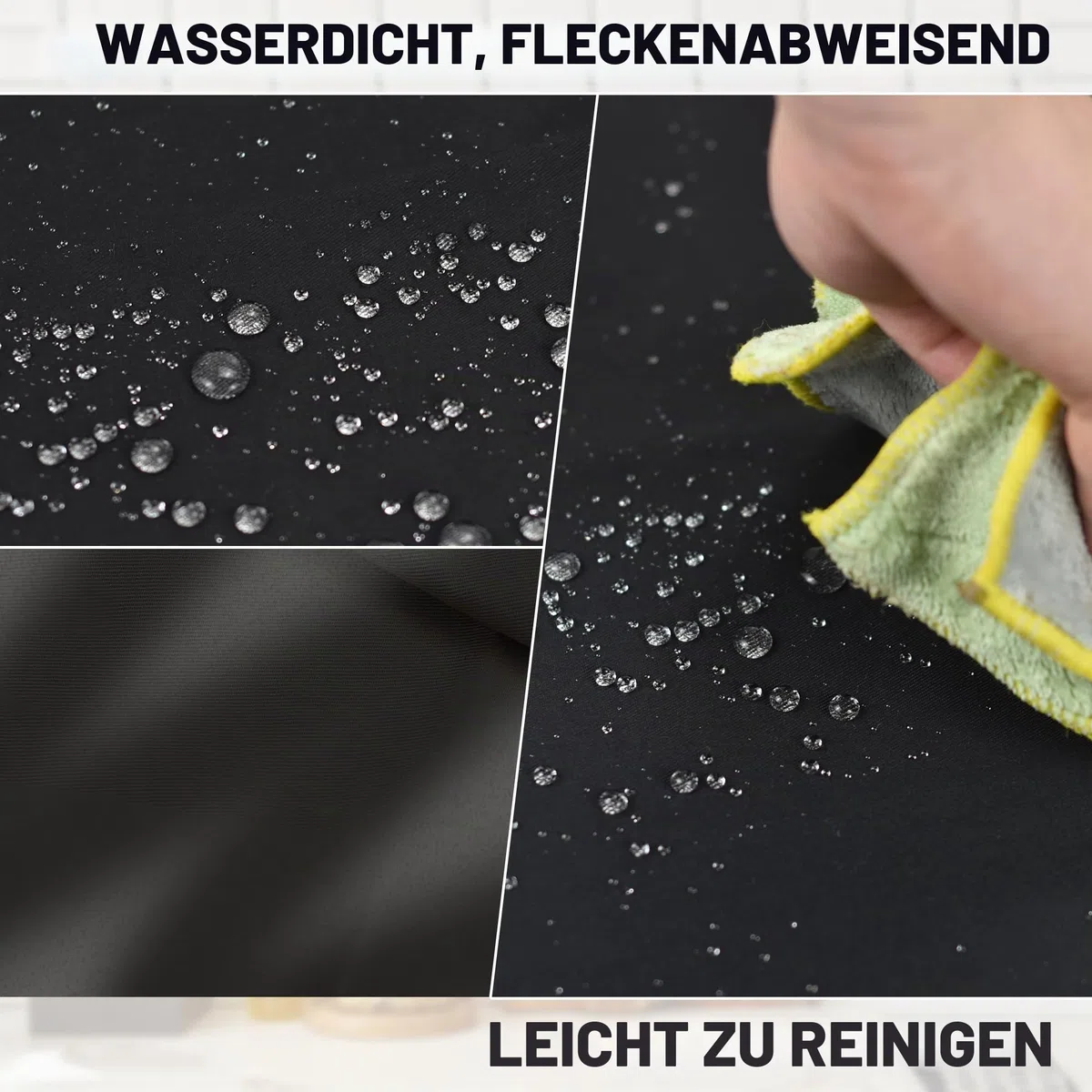 2 Stück Übergröße Kochschürze, Schwarze Schürze, Unisex Küchenschürze mit 2 Taschen zum Kochen, Grillen, Arbeiten, Professionelle Schürze für Kellner, Künstler, Friseur (Große Größe)