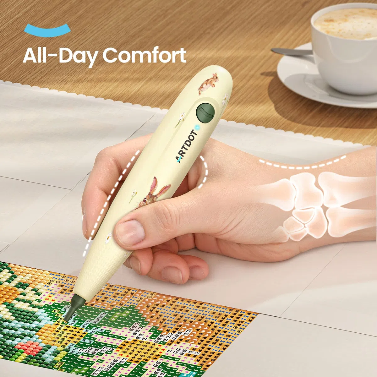 ARTDOT Elektrischer Diamond Painting Stift Set, ein Kabelloser Automatischer Wachsstift als Zubehör für Diamant Painting Erwachsene Blider