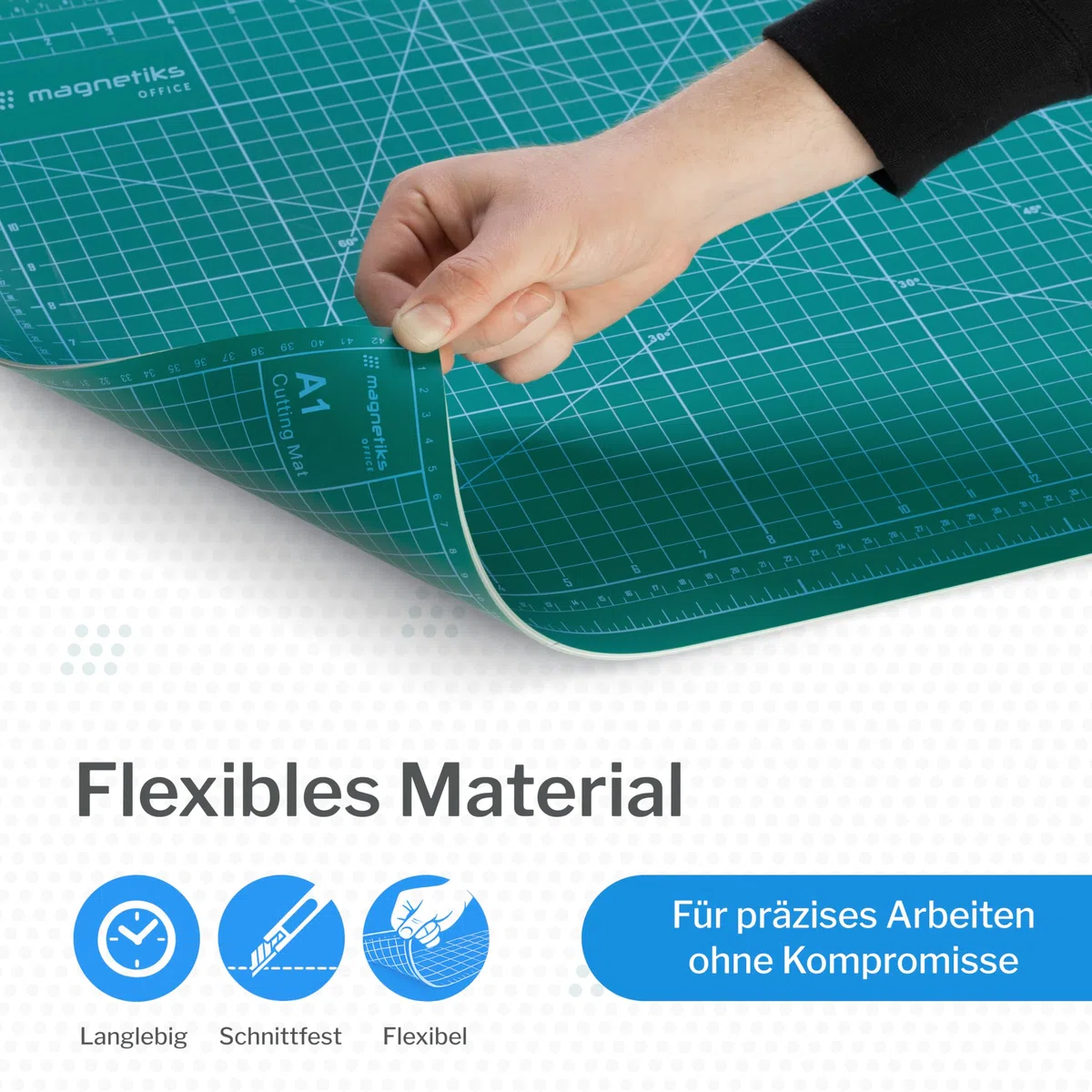 Schneidematte 2er Set - DIN A3 und DIN A4 im 2er Set Schneideunterlage - selbstheilend doppelseitig grün