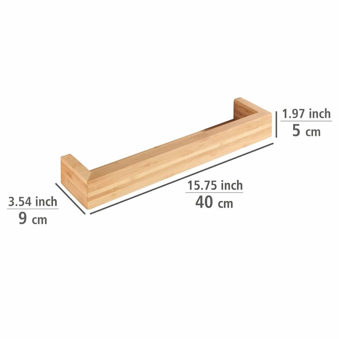 WENKO Wandregal Bambusa aus Bambus, 40 cm