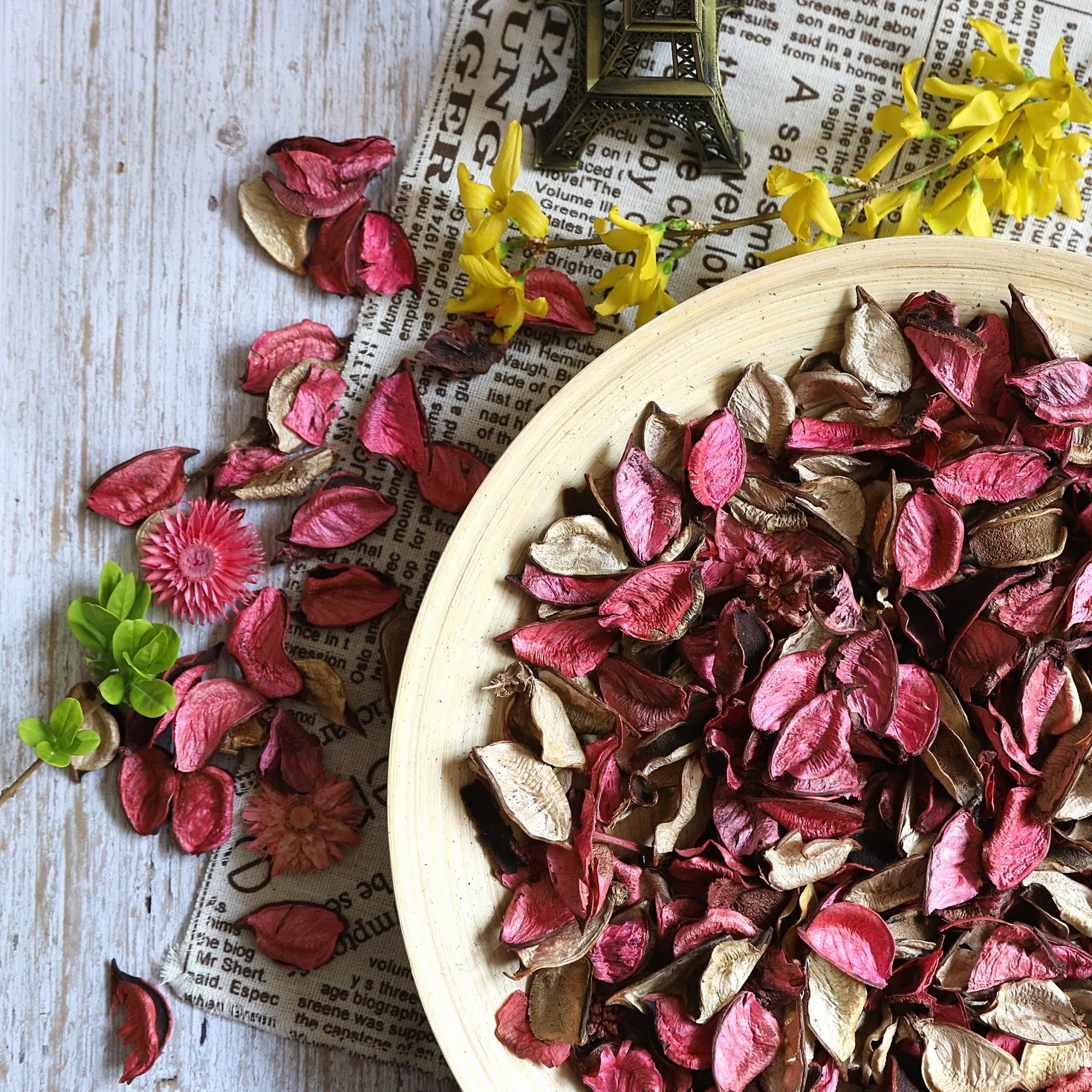 Qingbei Rina Potpourri,Rose Pot pourri getrocknete Blume, Poo Pourri Badezimmer, Schüssel Vase Füller, Tabelle Hochzeit Party Dekoration, Geschenke
