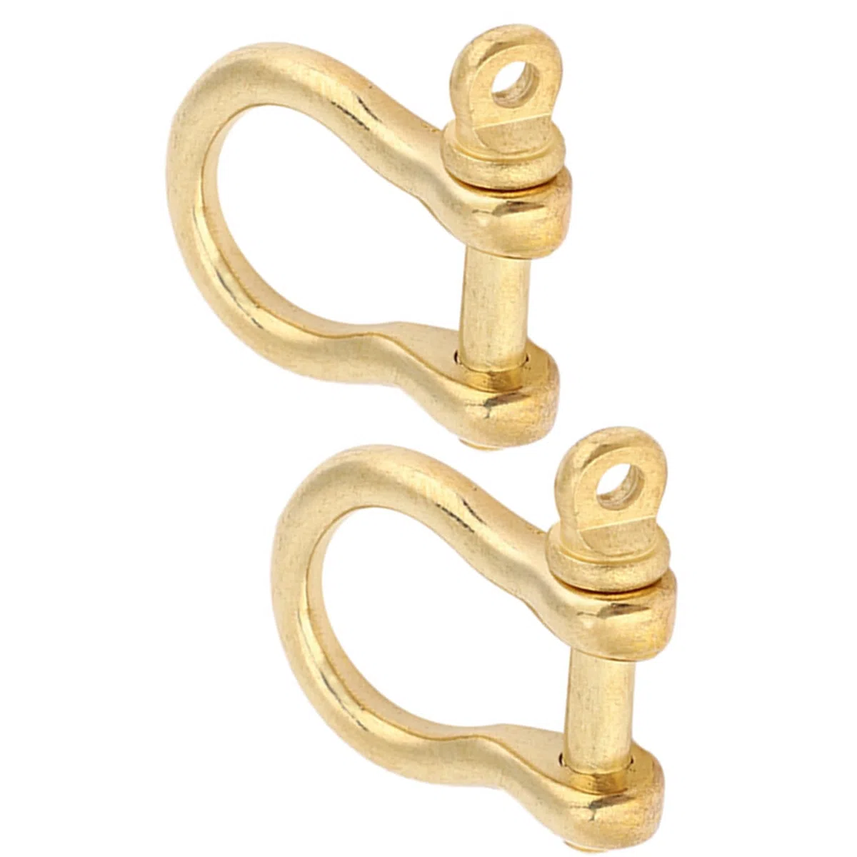 Yctze Anker Shackle, Reines Messing U-Type Fob Schlüsselring Haken Goldene Verbindungsschnalle 10mm - Bow Shackle, Messing Shackle, U Shackle