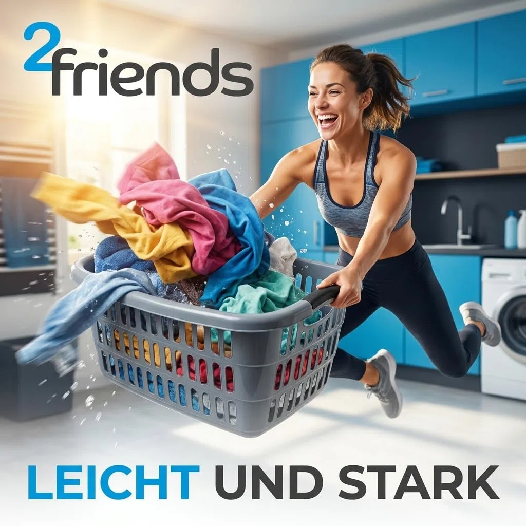 3er Set Wäschewanne groß 30 Liter, Wäschekorb Plastik Grau, Wäschewanne Kunststoff grau mit ergonomischen Griffen, vielseitig einsetzbar, 55x37x20 cm, Wäschekorb Made in EU