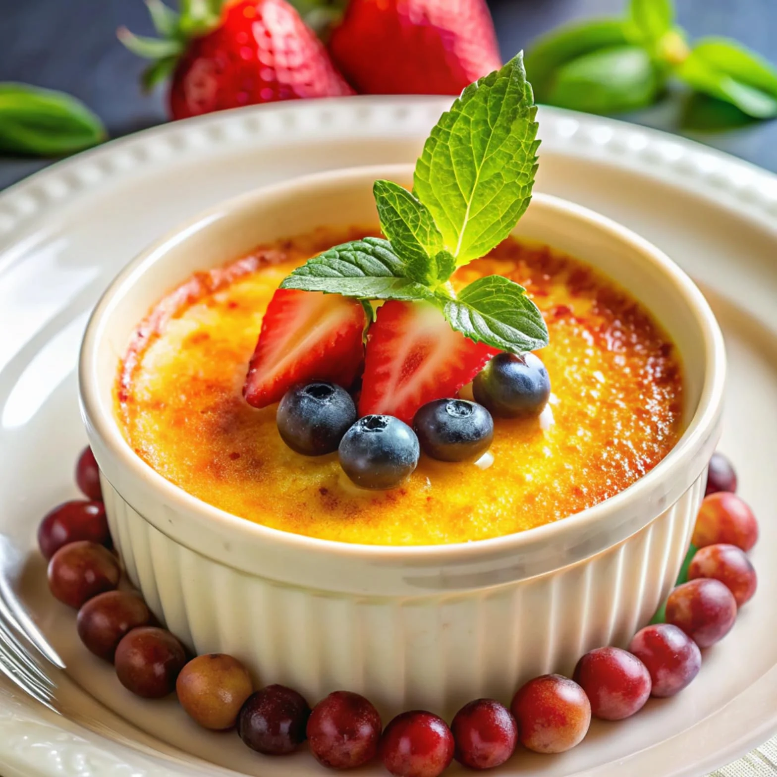 Woobroo Creme Brûlée Schalen, 6er Set, 9 cm - 200 ml Souffleformen, ofenfest, Souffleformen, Crème Brûlée Schalen, Keramikförmchen, ofenfeste Förmchen, weiß