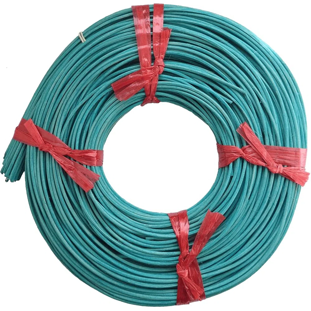Peddigrohr Korb Flechtmaterial - Blau - Kreideblau - Ø 2,5mm 250gr Rolle