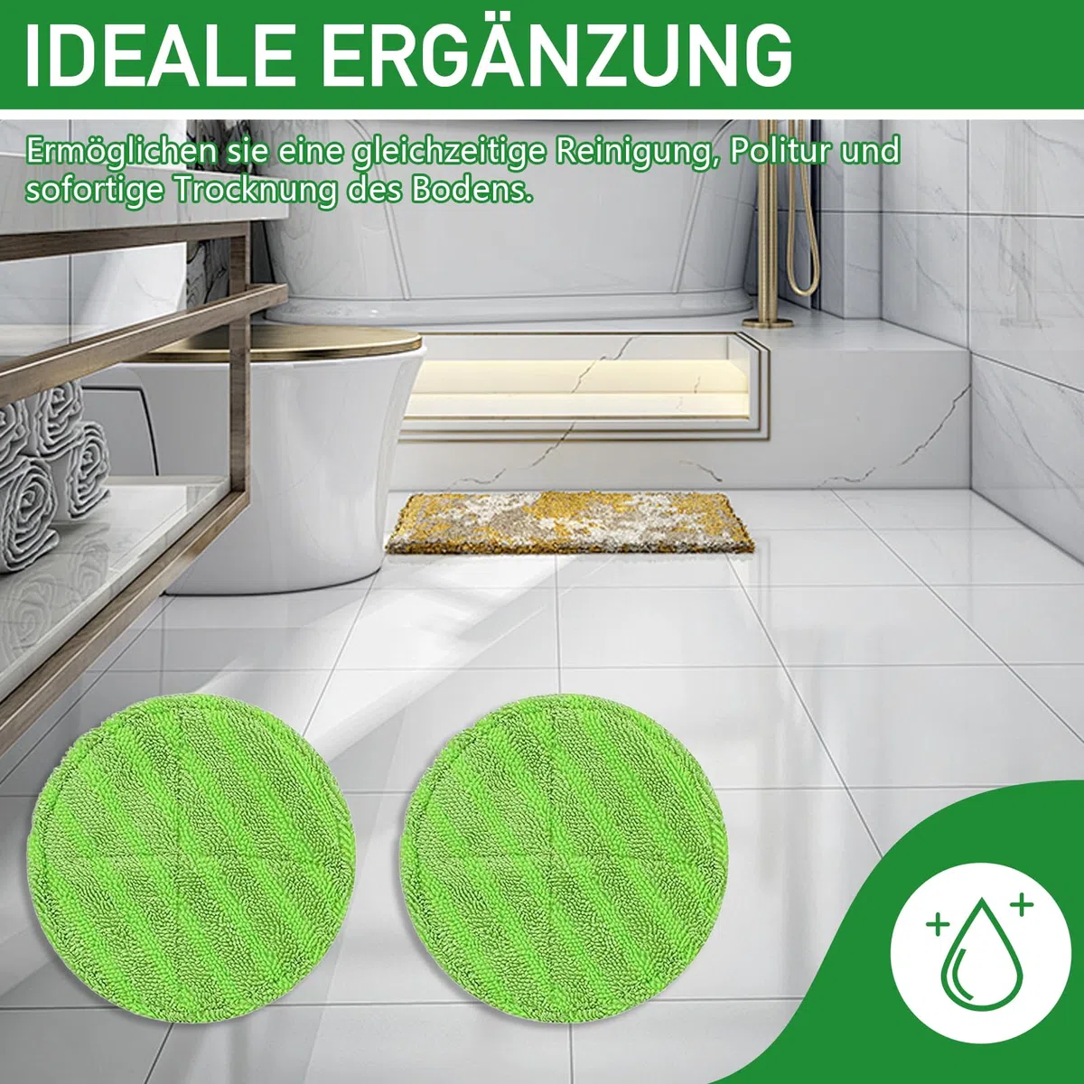 12 Stück Mikrofaser-Pads Kompatibel für Steam Twister Dampfreiniger, Ersatz Pads für alle Böden - Langlebig und Perfekte Passform - Maschinenwaschbar