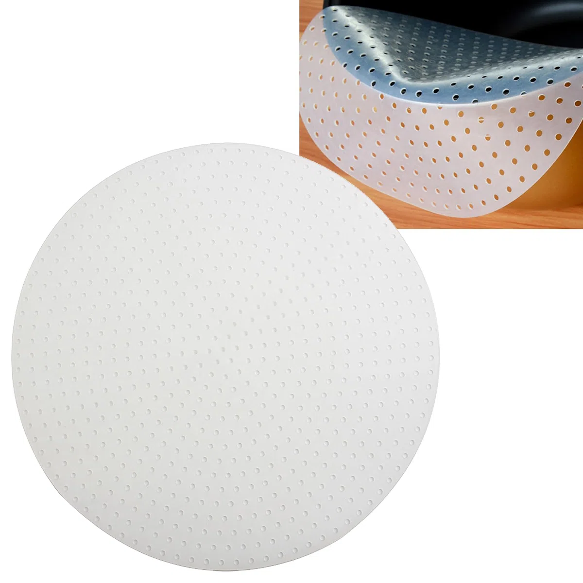 ZYWUOY Silikon-Reismatte, 35 cm Durchmesser Reiskocher brennfest Silikon-Pad Antihaft-Hitzebeständige Hot Pad für kommerzielle Reiskocher, Kochen, Knödel, Backen, Gebäck