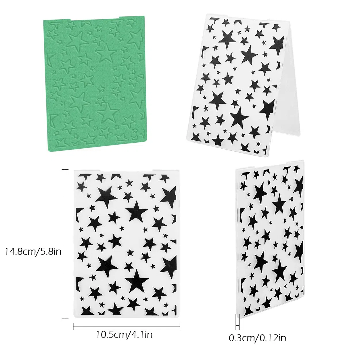 12 Stücke Prägeschablone, Kunststoff Vorlage Handwerk Karte, Plastic Embossing Folders for Card Making Photo Album Scrapbooking Decoration, Grass and Wood(14.5 x 10.5 cm)