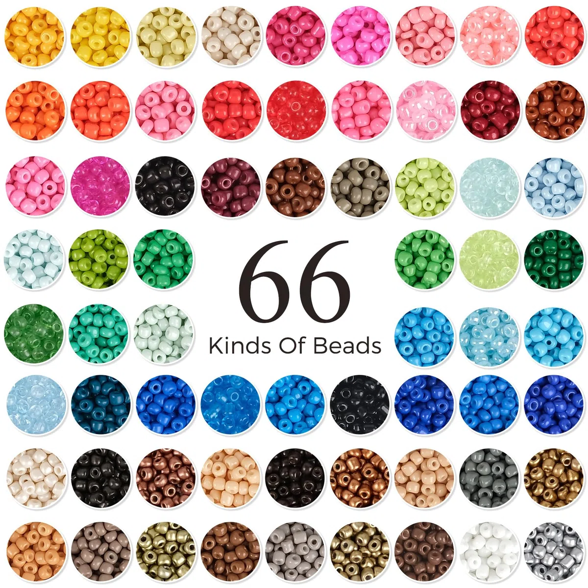 ARTREE 24550 Perlen für Armbänder, 3 mm Armbänder Selber Machen 66 Farben Perlenset, 300 Perlen Buchstaben,Perlen zum Auffädeln für Weihnachten DIY Bracelet Making Kit, Partys