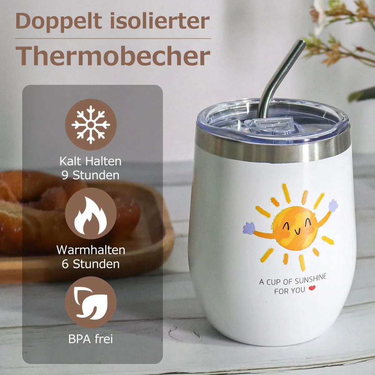 Geschenke für Frauen,Geburtstagsgeschenk Weihnachtsgeschenkbox für Frauen,EdelstahlBecher Geschenk mit Duftkerze und Handgefertigte Seife,Geschenk zum Erntedankfest für Mutter,Ehefrau,Schwester