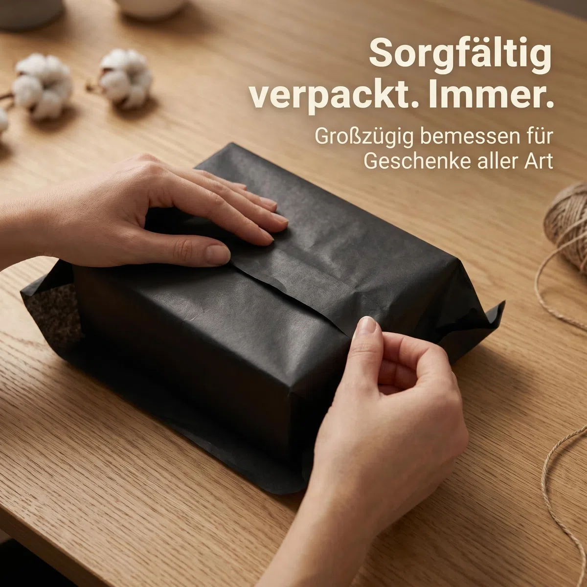 CHUENKUK 228 Blätter 50 x 70cm Schwarz Seidenpapier, 6 Packungen Seidenpapier Verpackungsmaterial, Packseide Tissue Paper für Geschenkpapier Füller, Blumen, Kunsthandwerk und DIY Basteln Verpacken