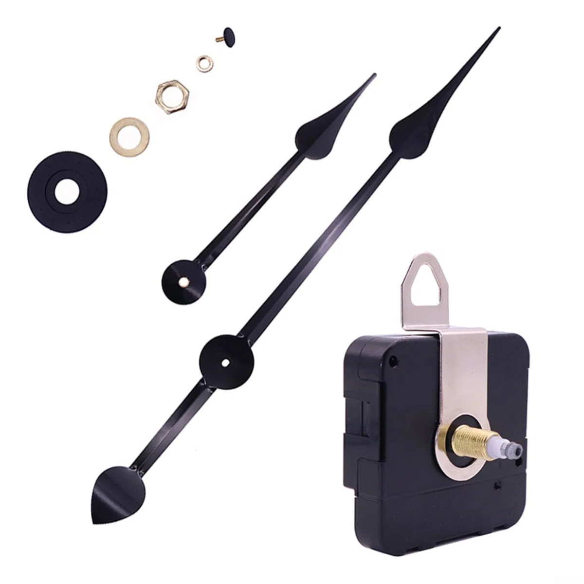 Lange Zeiger, hohes Drehmoment, leises Quarz-Uhrwerk, DIY-Wanduhr-Mechanismus, Motor-Ersatz für Reparaturteile, Wanduhr-Uhrwerk (Gold 1)