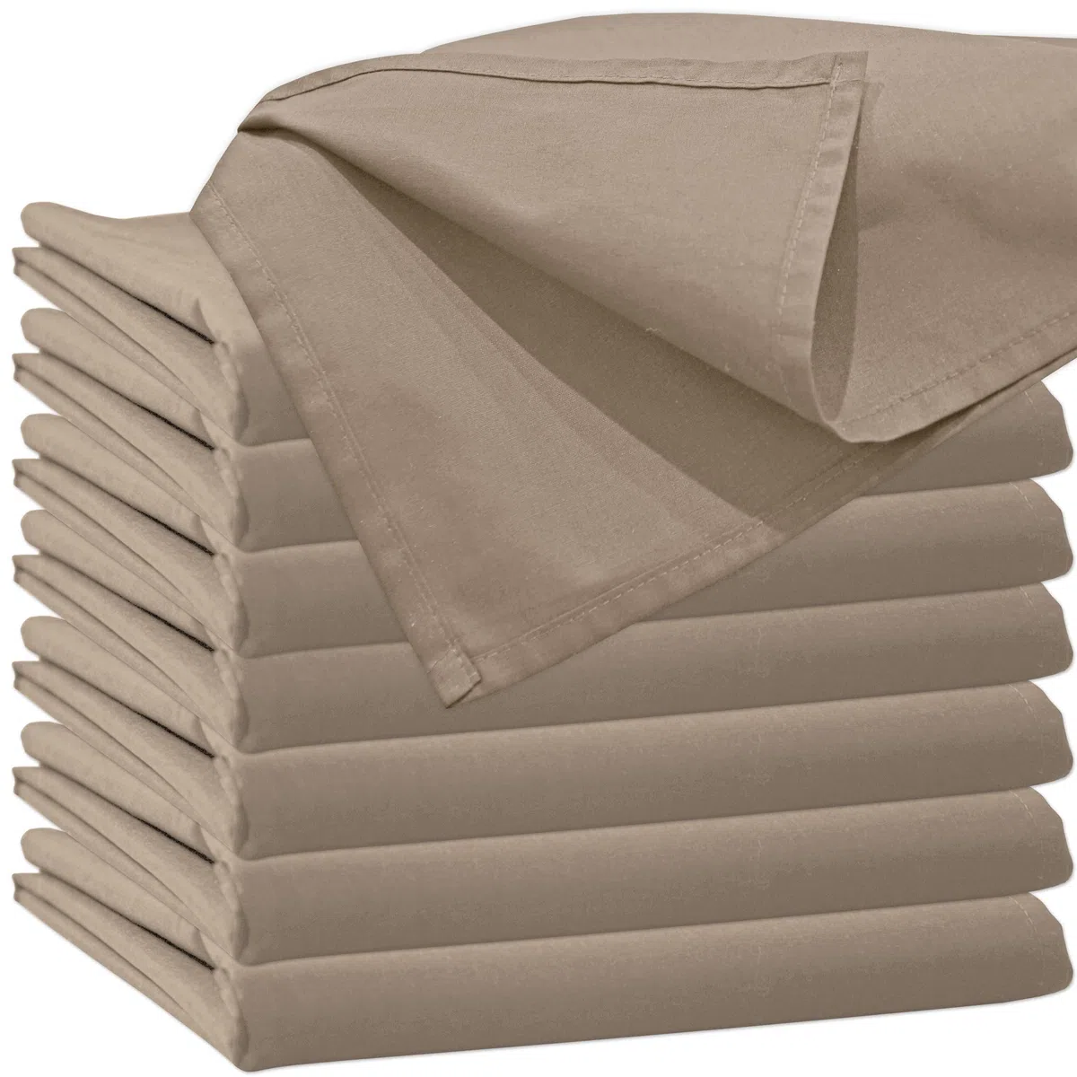 Glatte Bettlaken ohne Gummizug Bettlaken 140 x 200 cm Graubraun Uni Baumwolle Einfache Klassische Hotel Bettücher ohne Spanngummi Laken Leintuch Haushaltstuch Doppelbett Singles Einzelbett