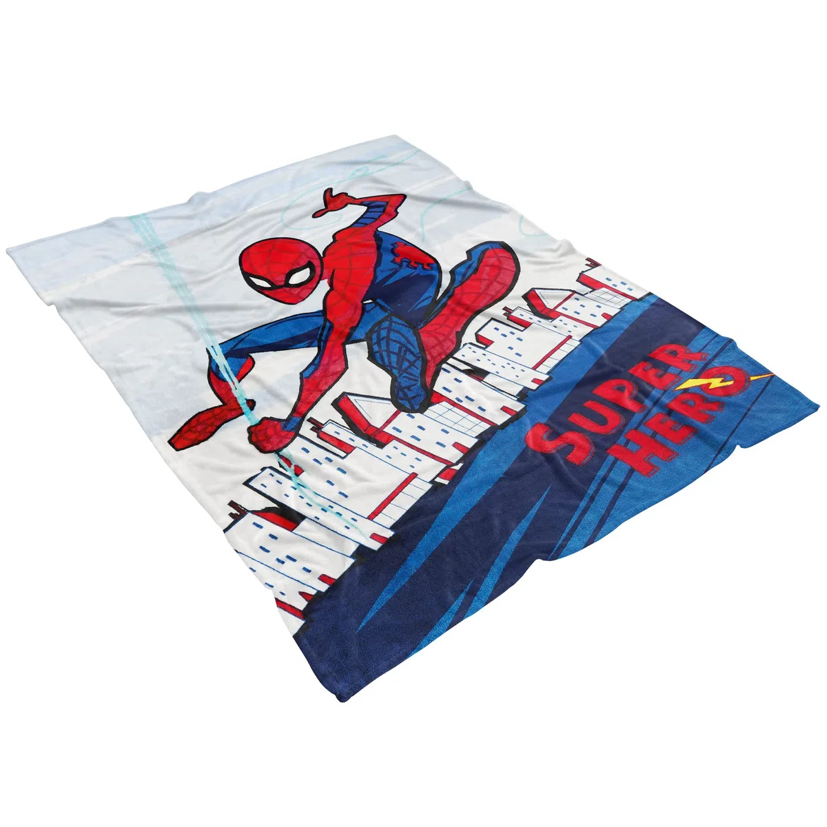 Große Spider Man Wohndecke Super Hero 130 x 170 cm super weiche Coral-Fleecedecke Mikroflausch Kuschel-Decke Sofadecke Spider-Man Marvel Comics Disney MCU Avengers No Way Home passend zur Bettwäsche