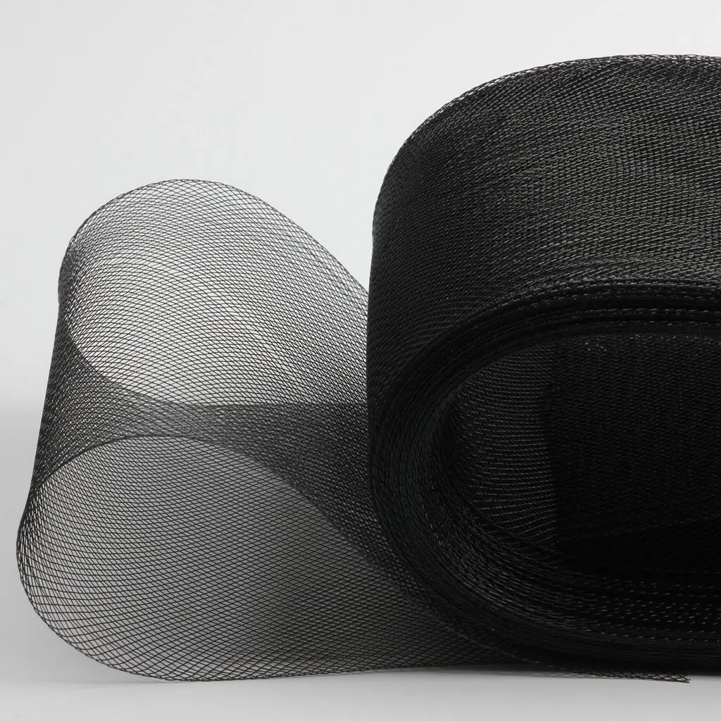 Fenteer Rosshaar Bordüre Trim Roßhaar Zopf Band für Brautkleider, Röcke, Haarteile,Schwarz, 10cm