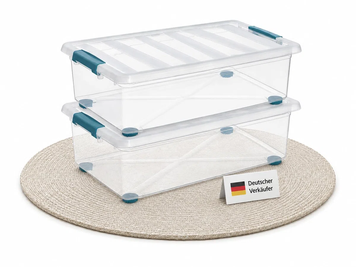 Ondis24 Katla 28l Aufbewahrungsbox Rollbox Unterbettbox Ordnungssystem Aufbewahrungsbehälter mit Deckel (2)