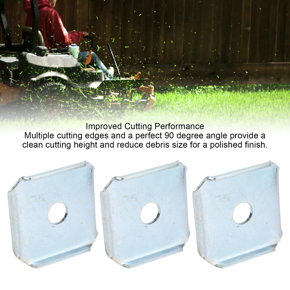 Acouto Mäher-Doppel-Mulchmesser-Adapter-Set, XB2 XB3 Handelsüblicher Metalladapter für Alle Gängigen Rasenmähermesser, Lässt Sich Leicht in Einen Häcksler Umwandeln, um Gras