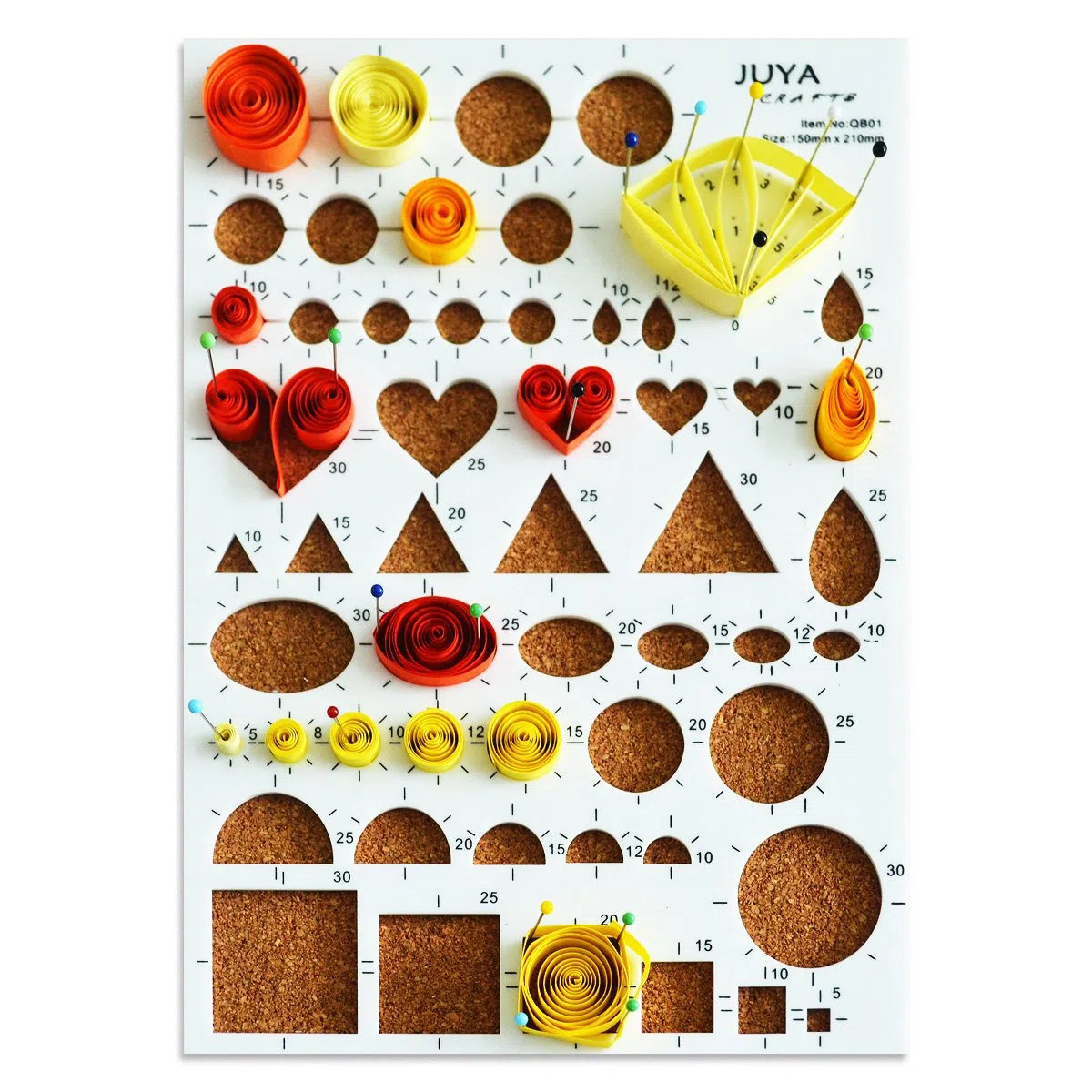 JUYA Papier Quilling Kits QK11 mit 30 Farben 600 Strips und 8 Werkzeuge (Rosa Werkzeuge, Breite 5mm Kleber haben)