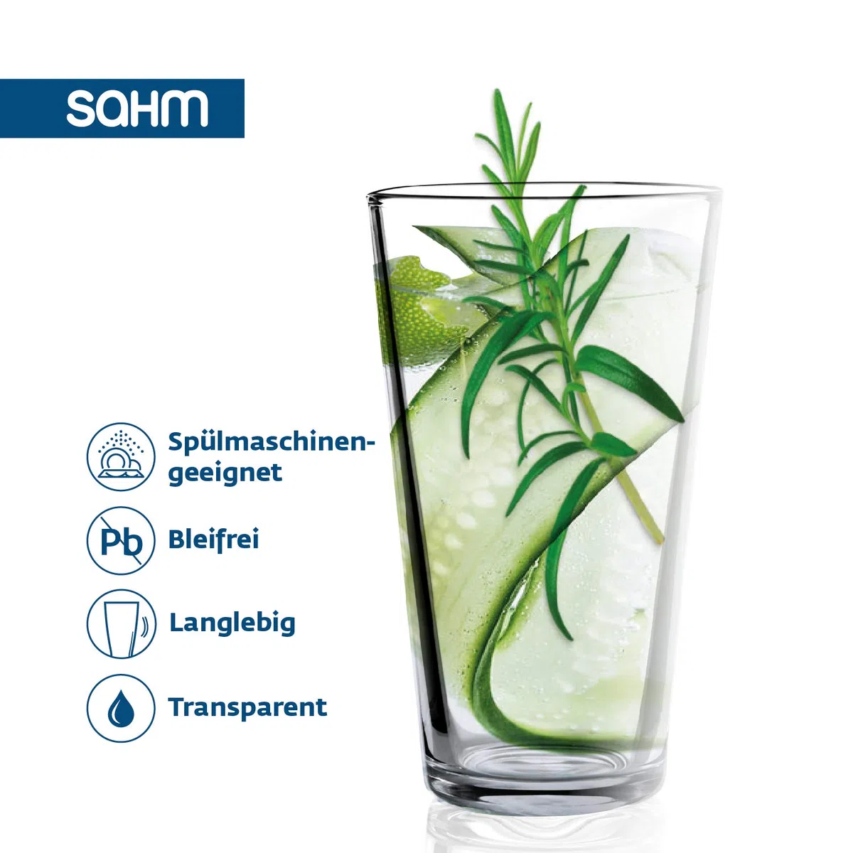 Sahm Latte Macchiato Gläser Set (6 STK) - 0,30 l Trinkgläser Set - Ideal auch als Wassergläser Set - Klassische Kaffee Latte Gläser